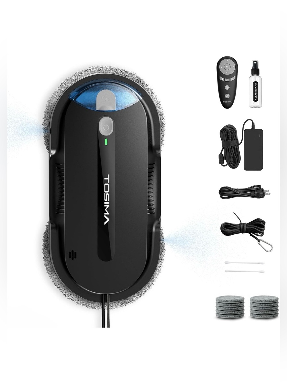 Tosima X1 Window Cleaning Robot - Dual-Nozzle
Ultrasonic Water Atomization, 85 m